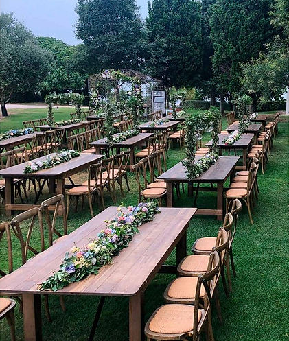 Tables rustiques en location